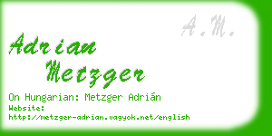 adrian metzger business card