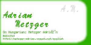 adrian metzger business card